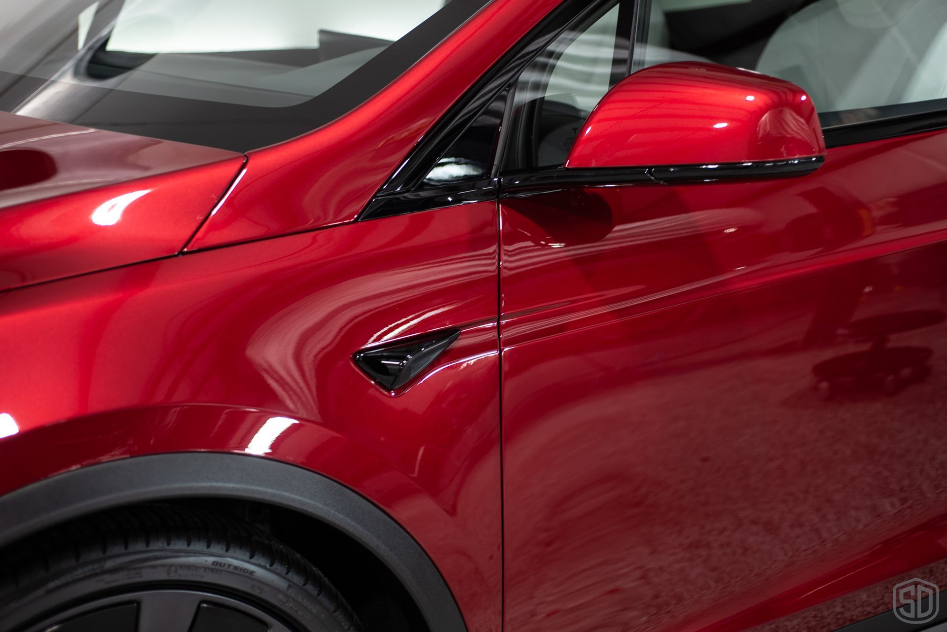 A close up of a tesla logo
