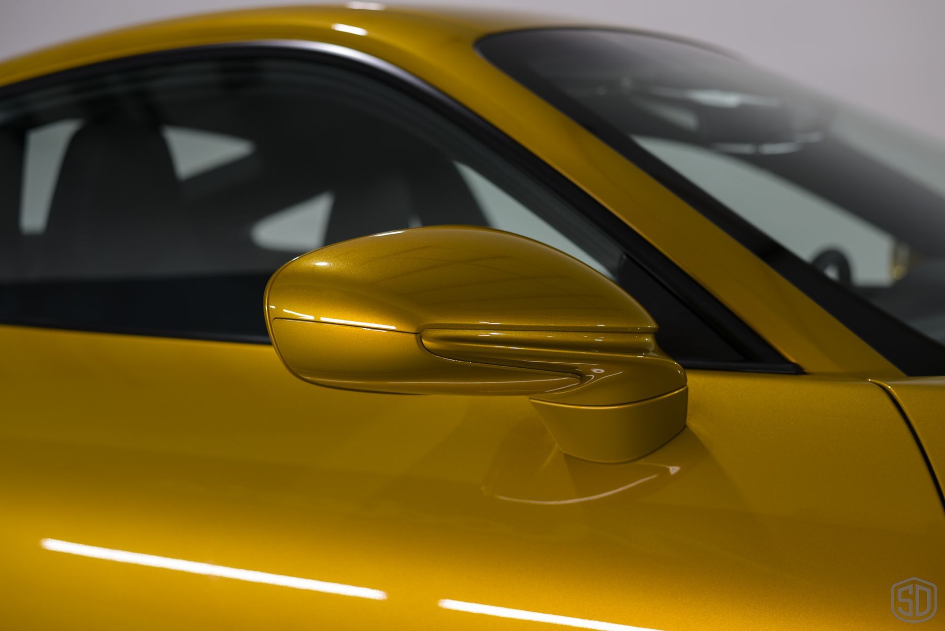 Porsche 911 GT3 Touring Detailing with Aenso Car Care Products side mirror close up Florida USA