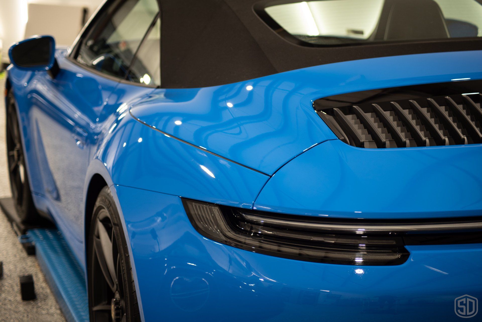 Shark Blue Porsche 911 Carrera GTS Detailing, Paint Correction, Paint Protection Film, Aenso Gleam Spray Sealant Orlando