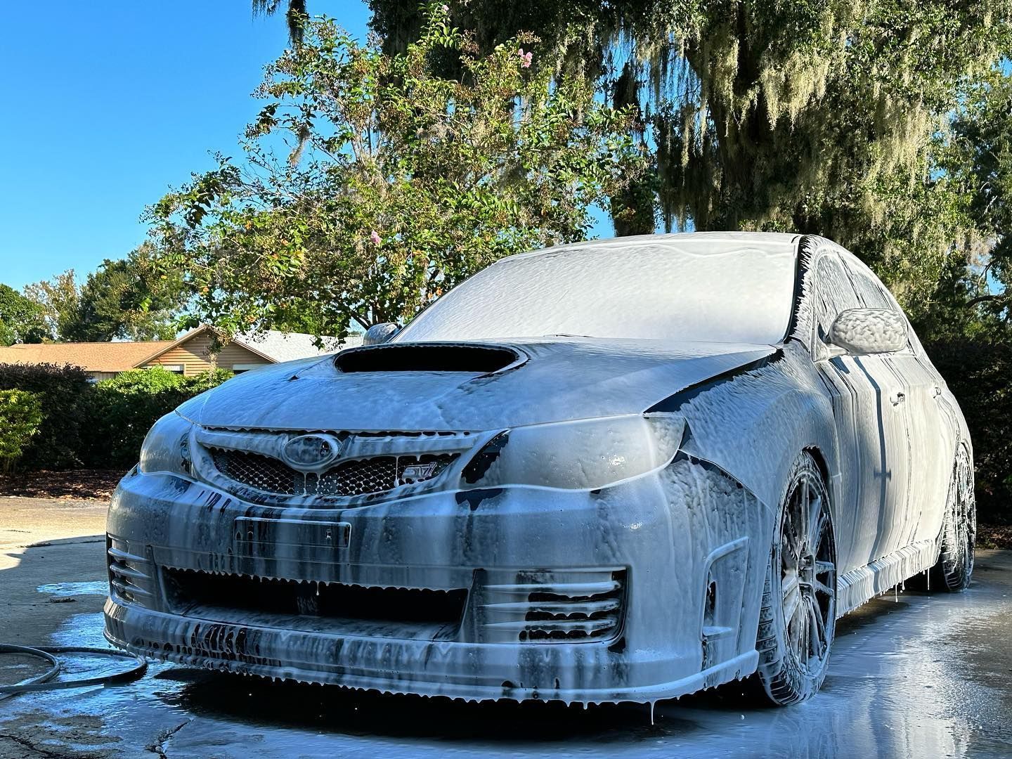 Subaru WRX Car Detailing with Aenso Polaris Foam Soap Orlando, FL
