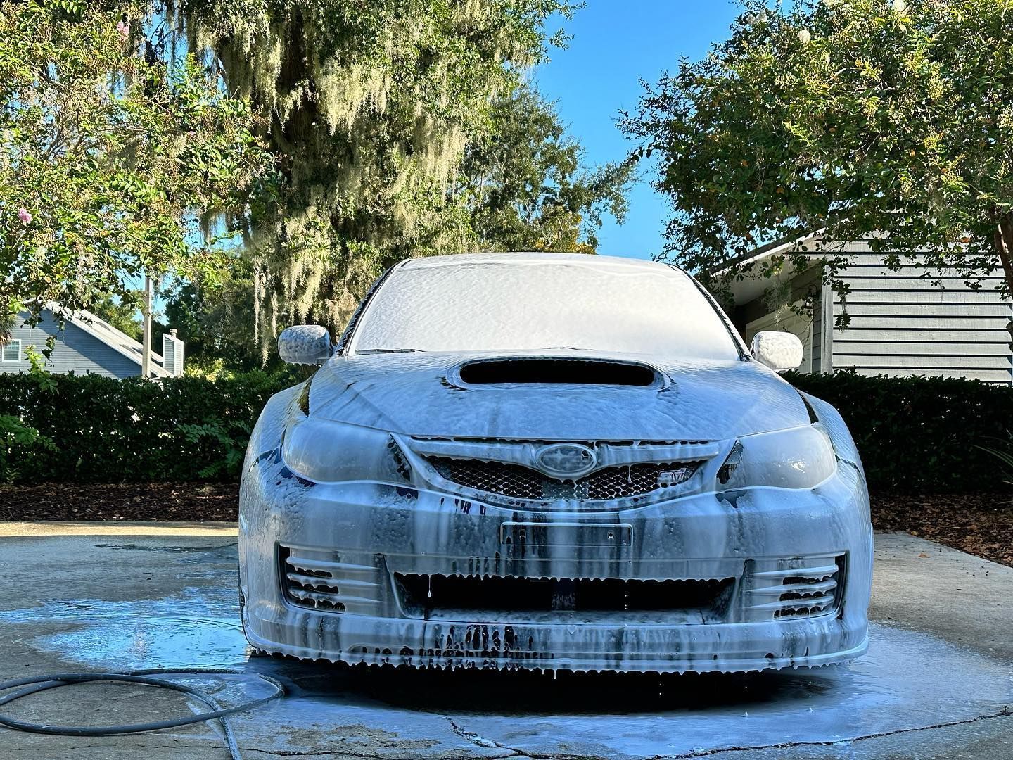 Subaru WRX Car Detailing with Aenso Polaris Foam Soap Orlando, FL USA