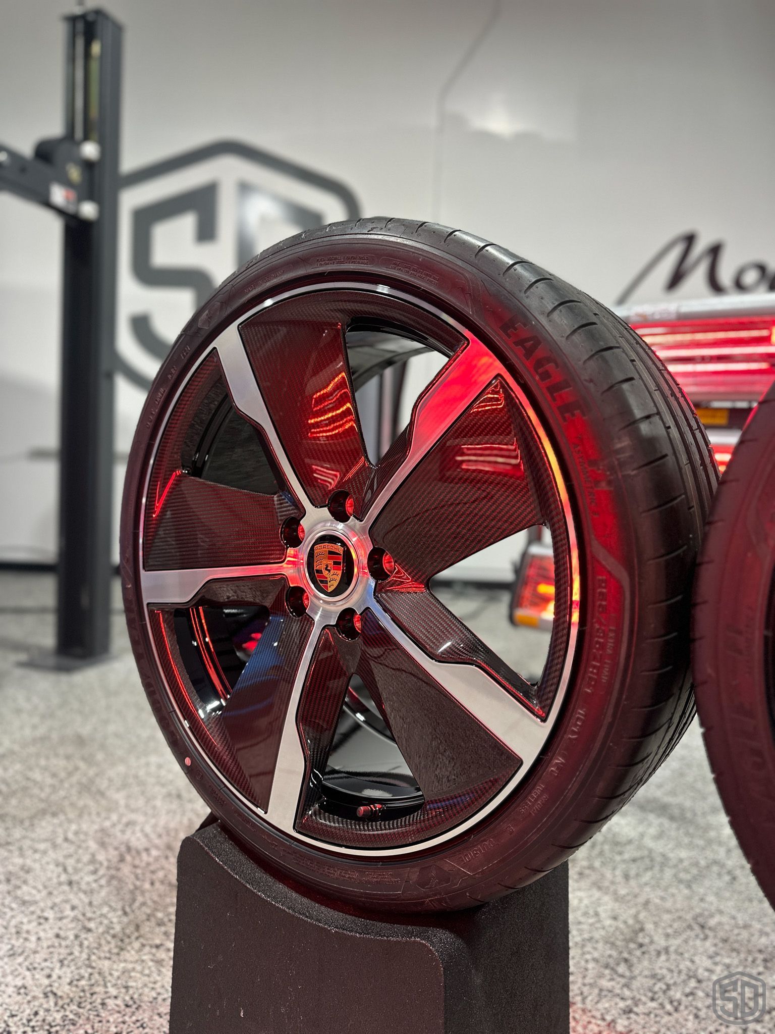 Modesta BC-06 being cured to wheels via IR lamps