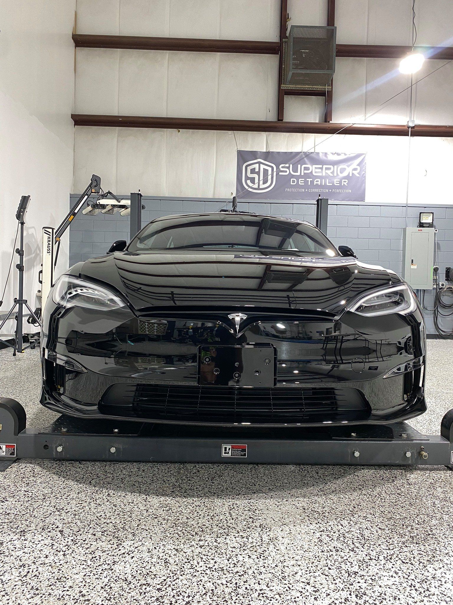 Tesla Model S Black Paint Correction and PPF