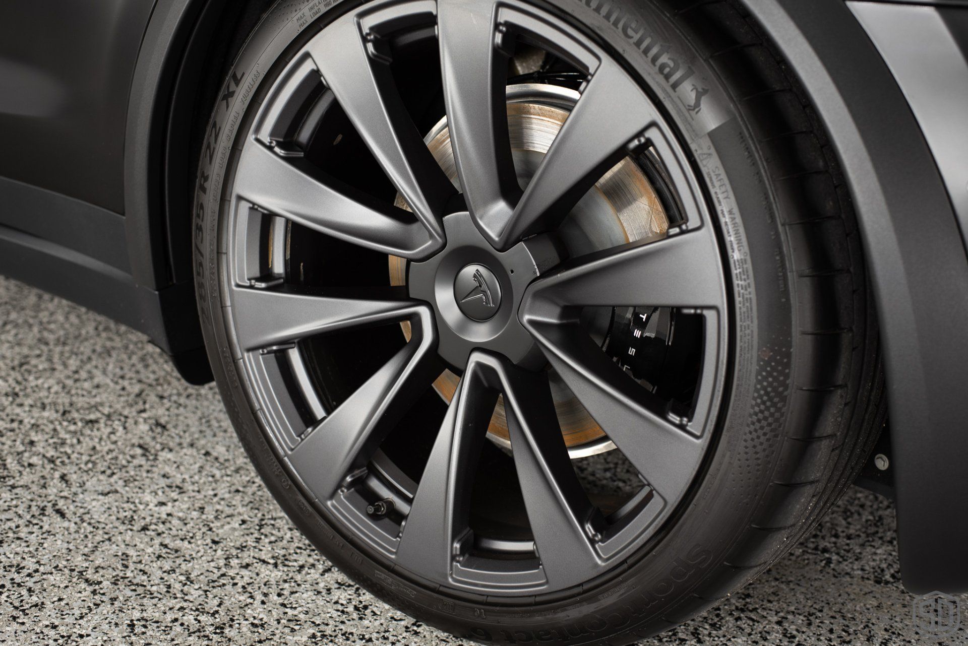 Tesla Model X Plaid Paint Correction Paint Protection Film Modesta Ceramic Glass Coating, Modesta Leather and Wheel Protection wheel close up Orlando Florida