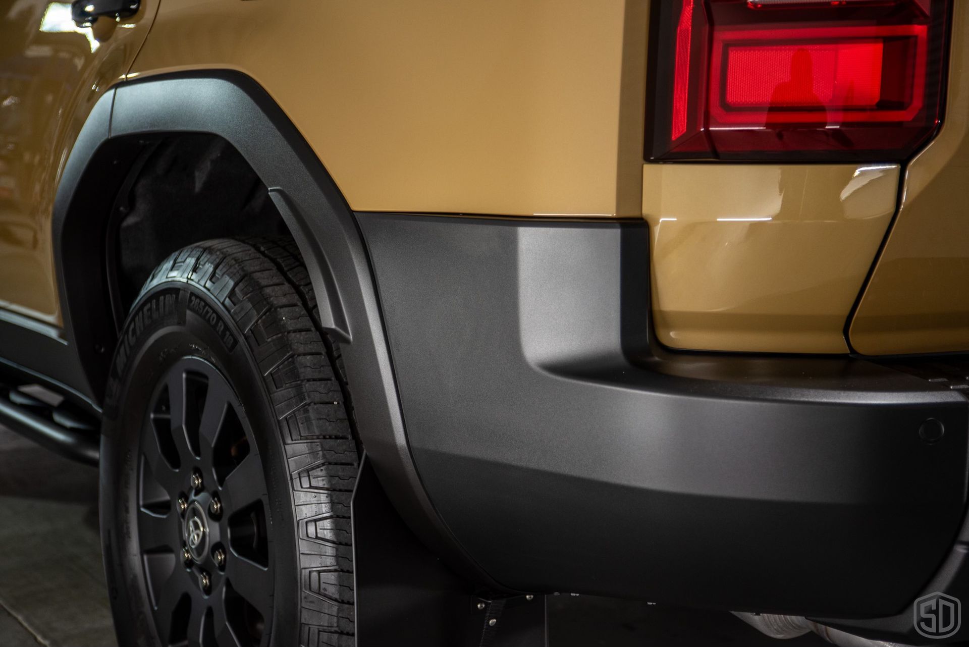 A close up of the back end of a pickup truck.