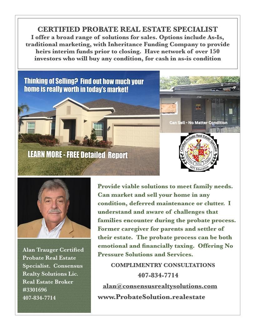 Probate solutions for families in Orlando Florida and Central Florida