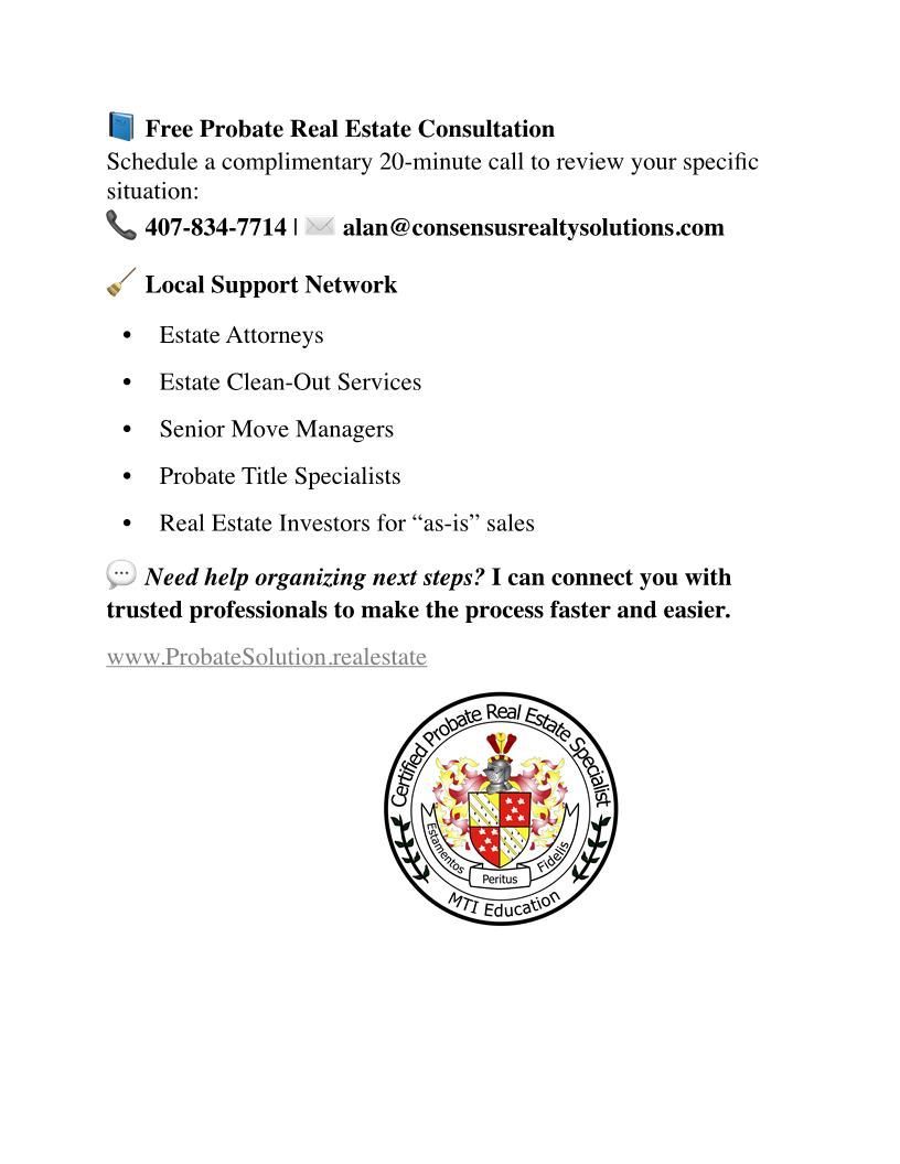 I help executors and heirs with find vendors that are needed for successful probate solutions