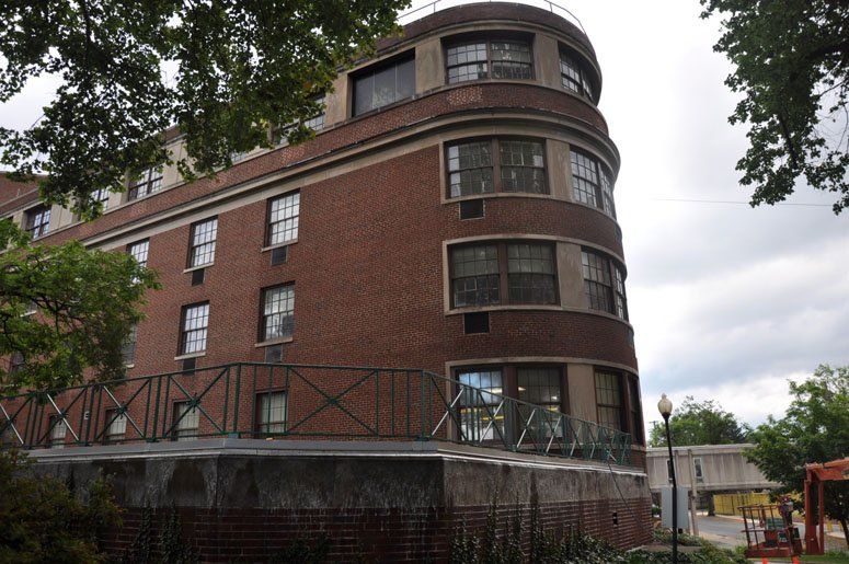 Wall Restoration — Building Wall Before Cleaning in Shermans Dale, PA
