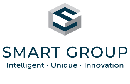 The smart group logo is a cube with the letter s on it.