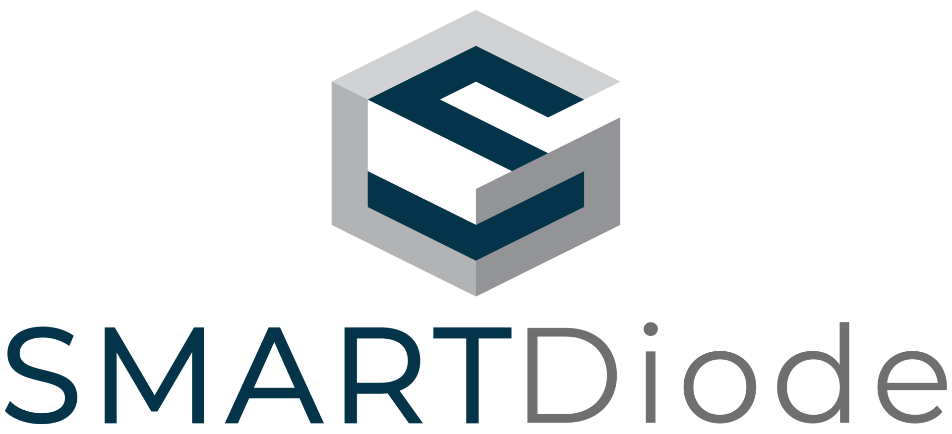 The logo for smartdiode is a cube with the letter s on it.