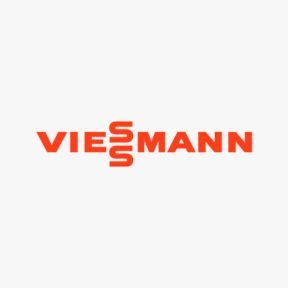 Viessmann logo in orange letters on a white background.