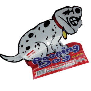 A picture of a dalmatian dog on a pooping bag