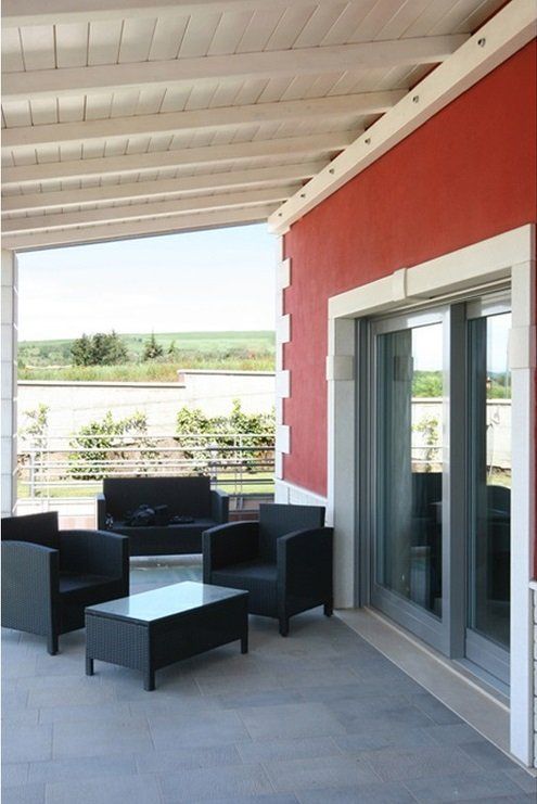 portafinestra legno e alluminio