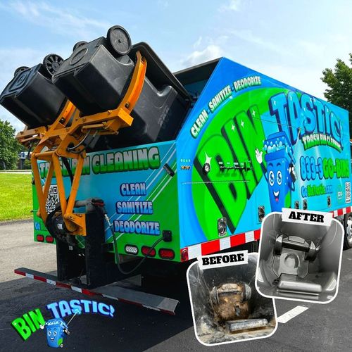 Go Bin Tastic trash cans garbage bins in Pittsburgh steam cleaning garbage bins trash cans truck technology