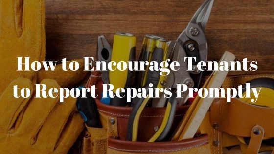 how to get tenants to report repairs promptly