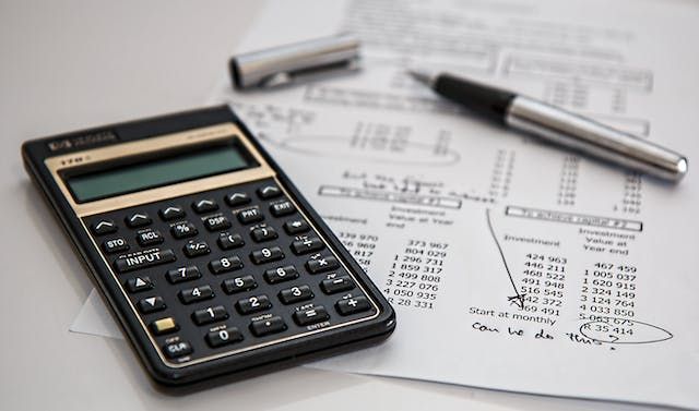 calculator-on-a-finance-sheet