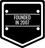 A black and white logo that says `` founded in 2007 ''.