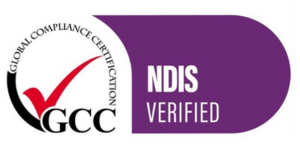 A logo that says ndis certified national disability insurance scheme certified