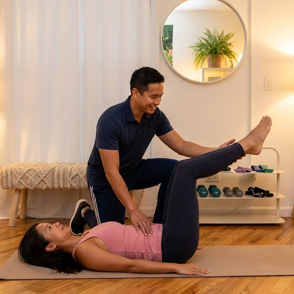  Patient working with a provider at a pelvic floor physical therapy clinic in Brooklyn