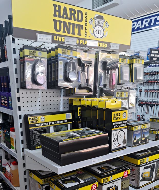 A Display Of Hard Unit Products In A Store — Camden Haven Auto Parts In Laurieton, NSW