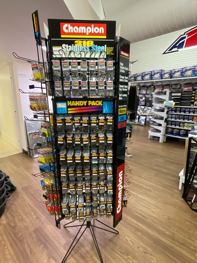 A Display Of Fishing Lures In A Store — Camden Haven Auto Parts In Laurieton, NSW