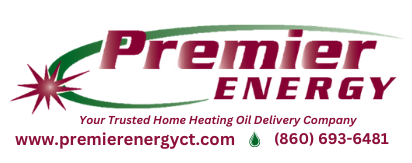 A red and green logo for premier energy