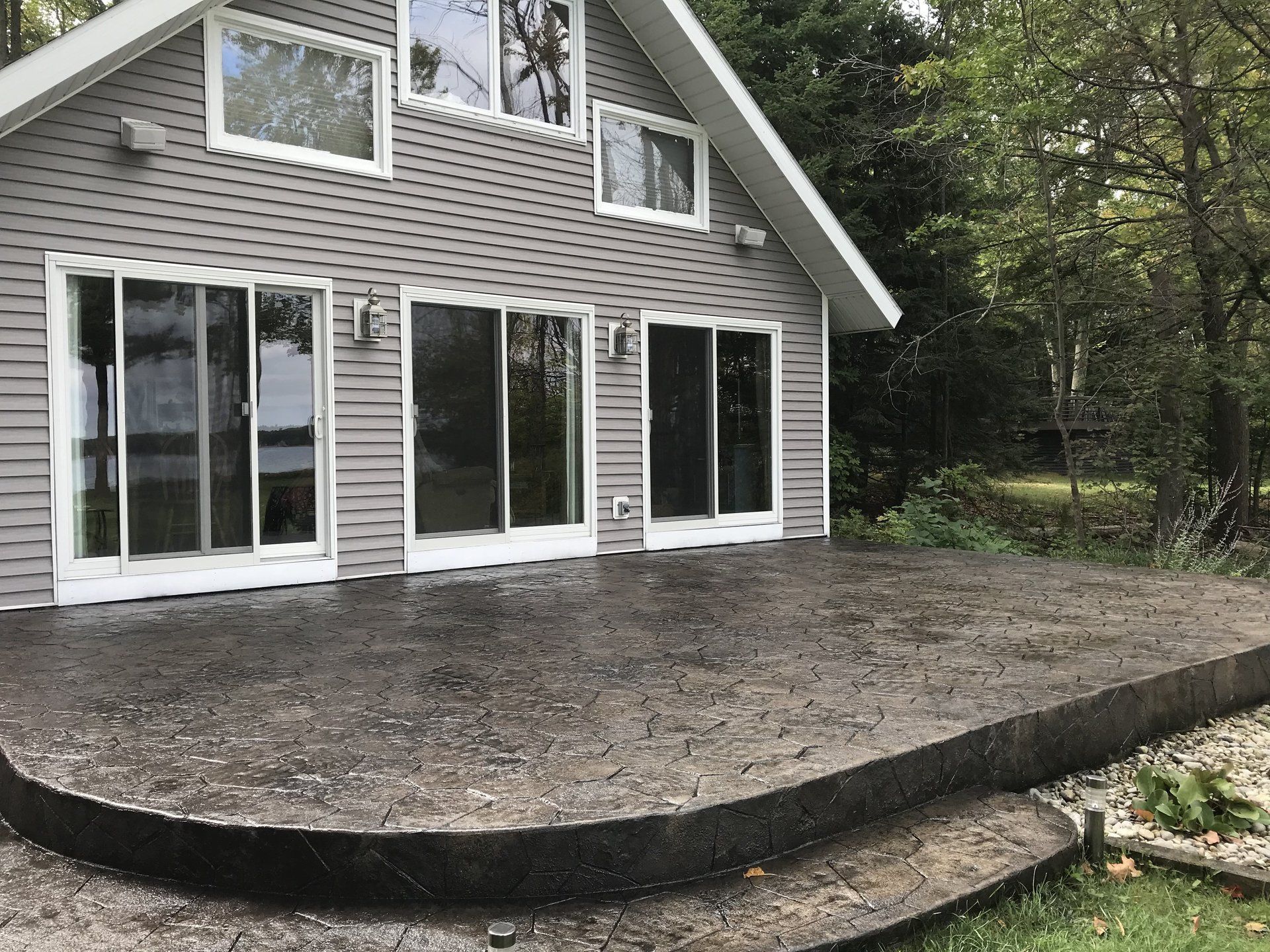 concrete patio installation for Traverse City, MI