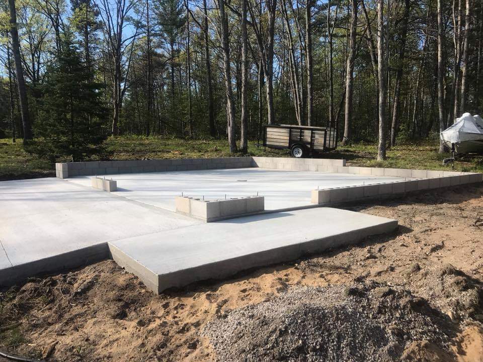 new concrete patio in the Traverse City, MI area