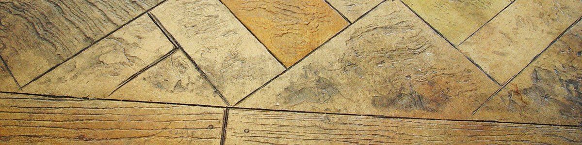 Stamped concrete flooring sample