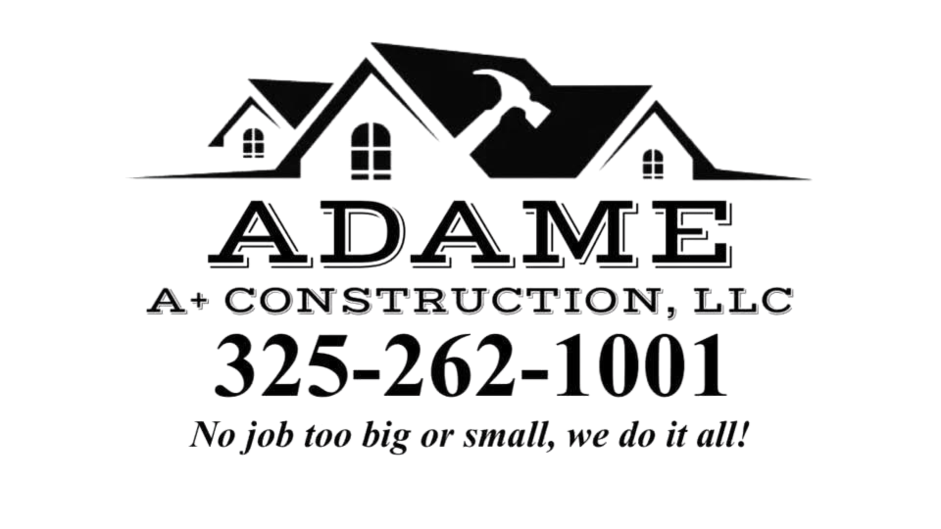 Adame A+ Construction Logo