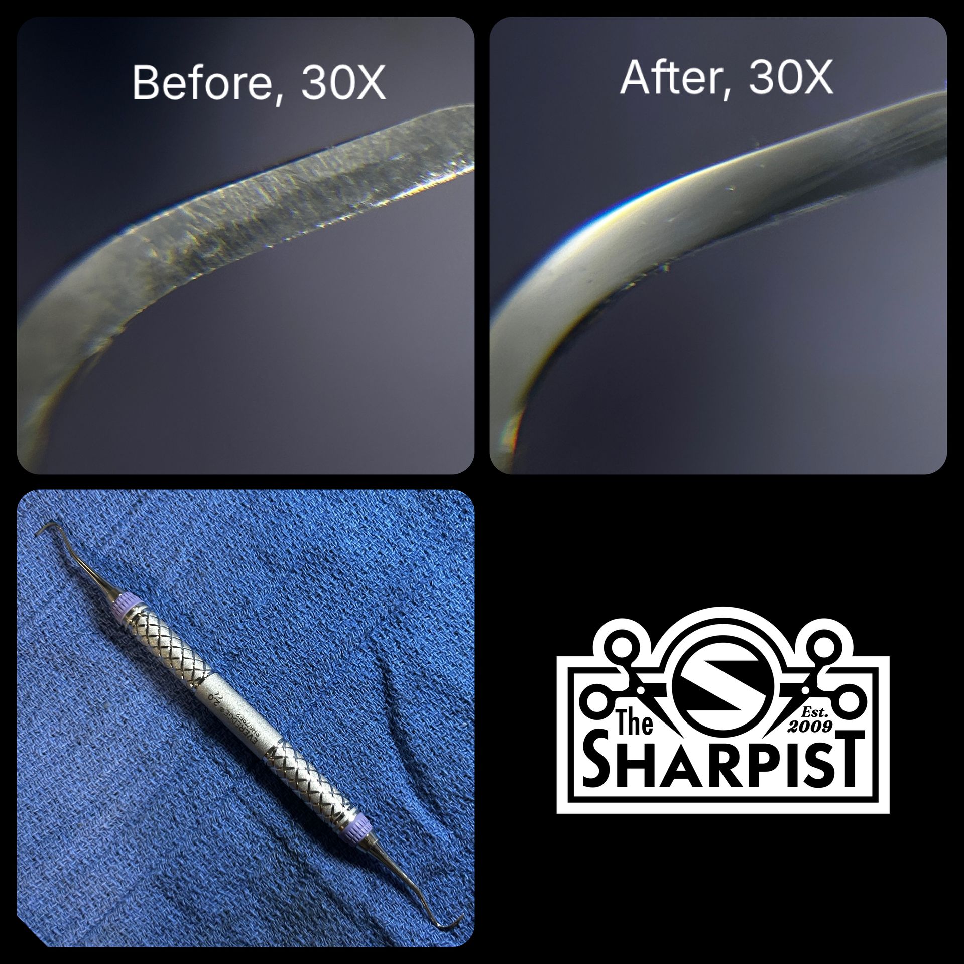 Dental hygiene tool sharpening from The Sharpist