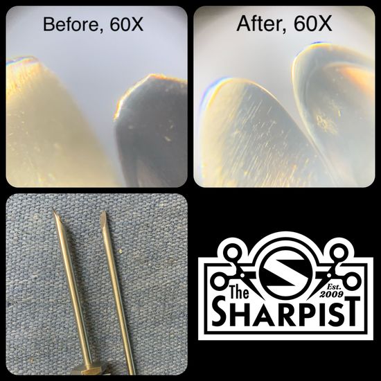 trocar sharpening, trochar sharpening, trochar repair, trocar repair, pyramidal tip, conical tip, eccentric tip, blunt tip,  laparoscopic set sharpening, cannula sharpening, thoracoscopic trocar sharpening, cross-shape trocar, flip-type trocar