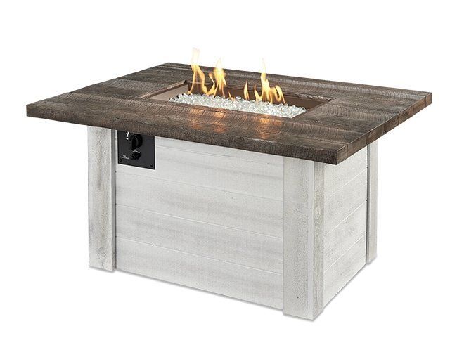 Alcott Rectangular Gas Fire Pit Table — Boothwyn, PA — Half Price Hot Tubs