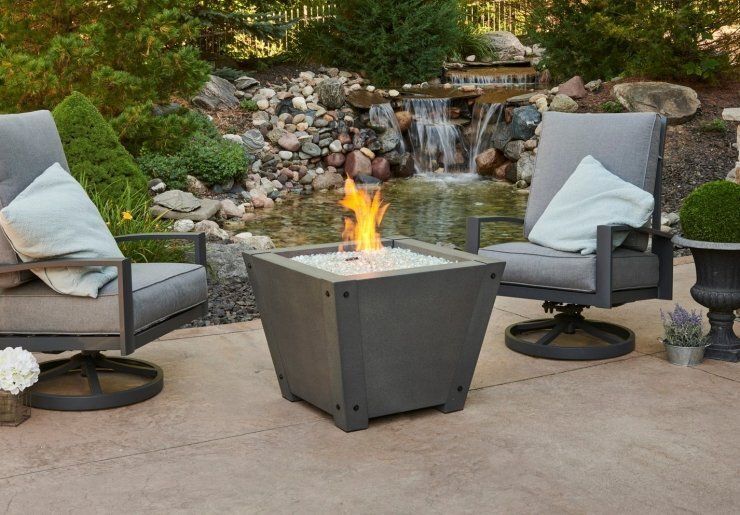 Axel Square Gas Fire Pit Table — Boothwyn, PA — Half Price Hot Tubs