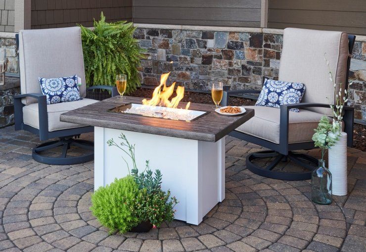 Driftwood Havenwood Gas Fire Pit Table — Boothwyn, PA — Half Price Hot Tubs