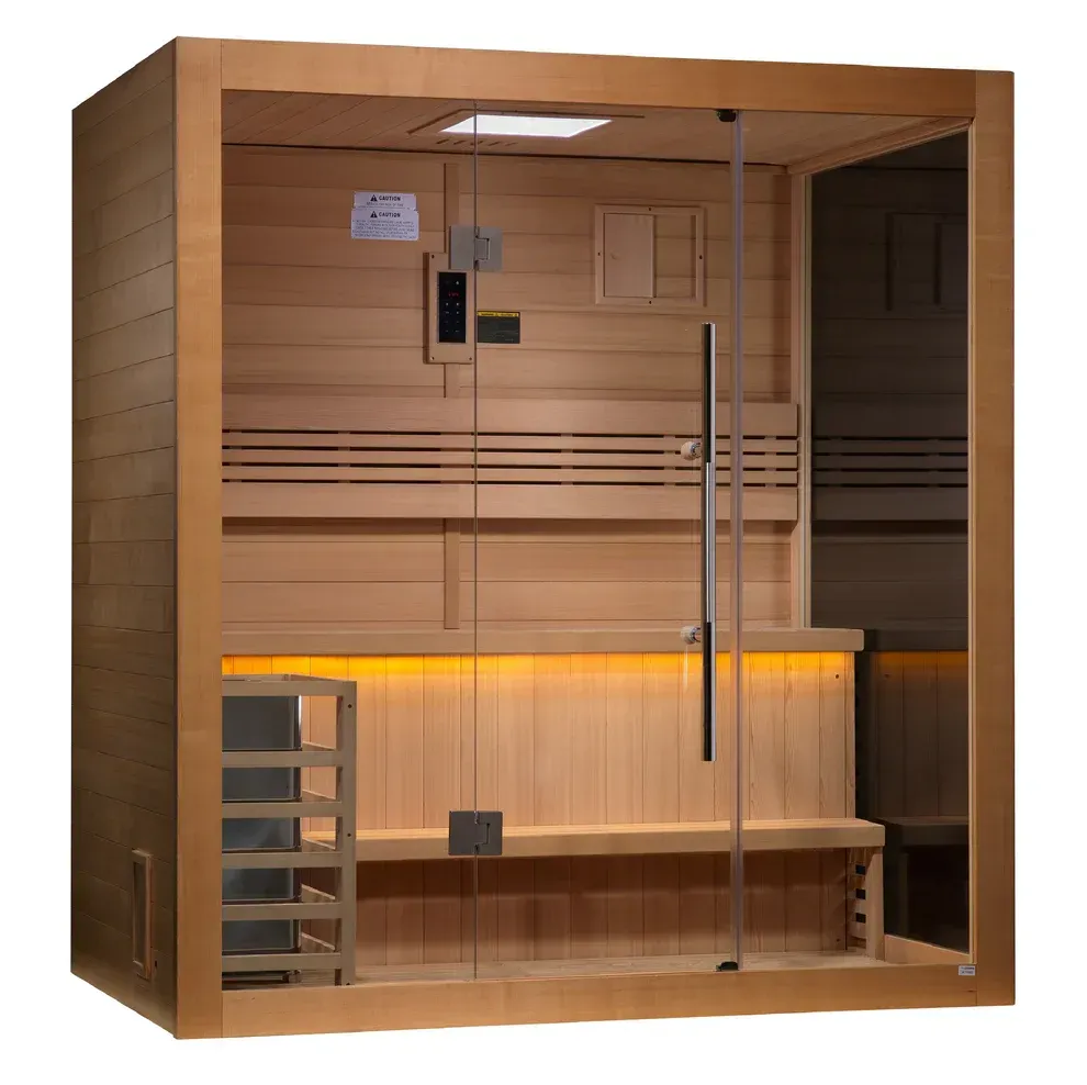 Pro 6 P6-5210-01 Near Zero EMF Far Infrared Sauna Clear Glass 1-2 Person