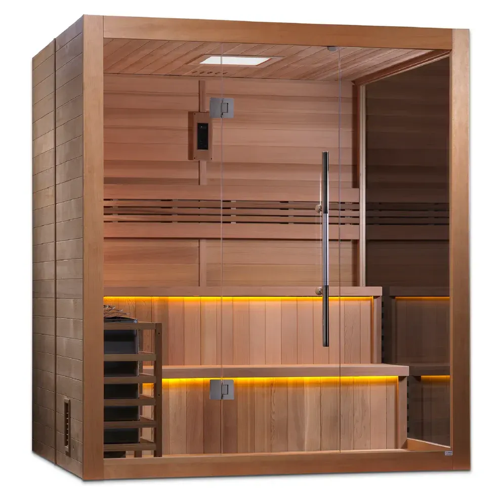 Pro 6 P6-5210-01 Near Zero EMF Far Infrared Sauna Clear Glass 1-2 Person