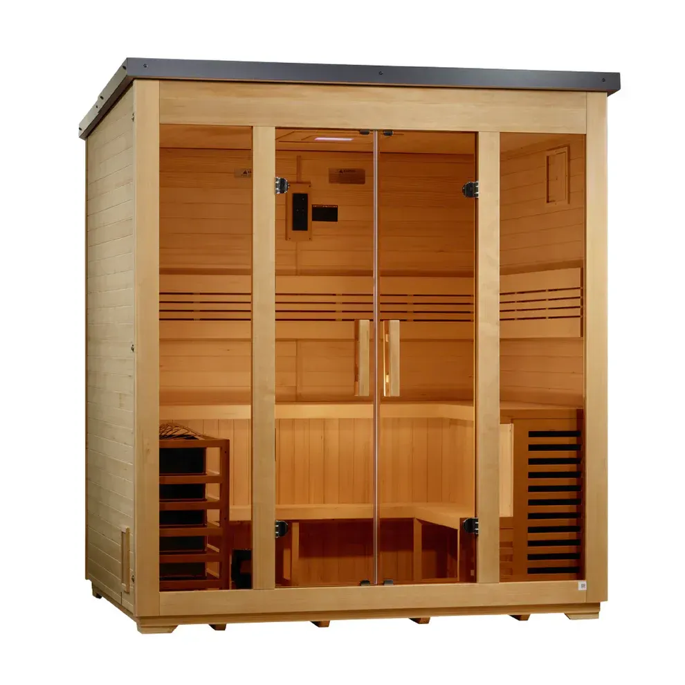 Pro 6 P6-5210-01 Near Zero EMF Far Infrared Sauna Clear Glass 1-2 Person