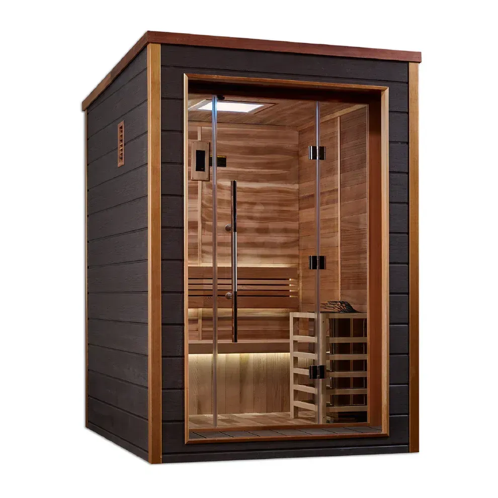 Pro 6 P6-5210-01 Near Zero EMF Far Infrared Sauna Clear Glass 1-2 Person