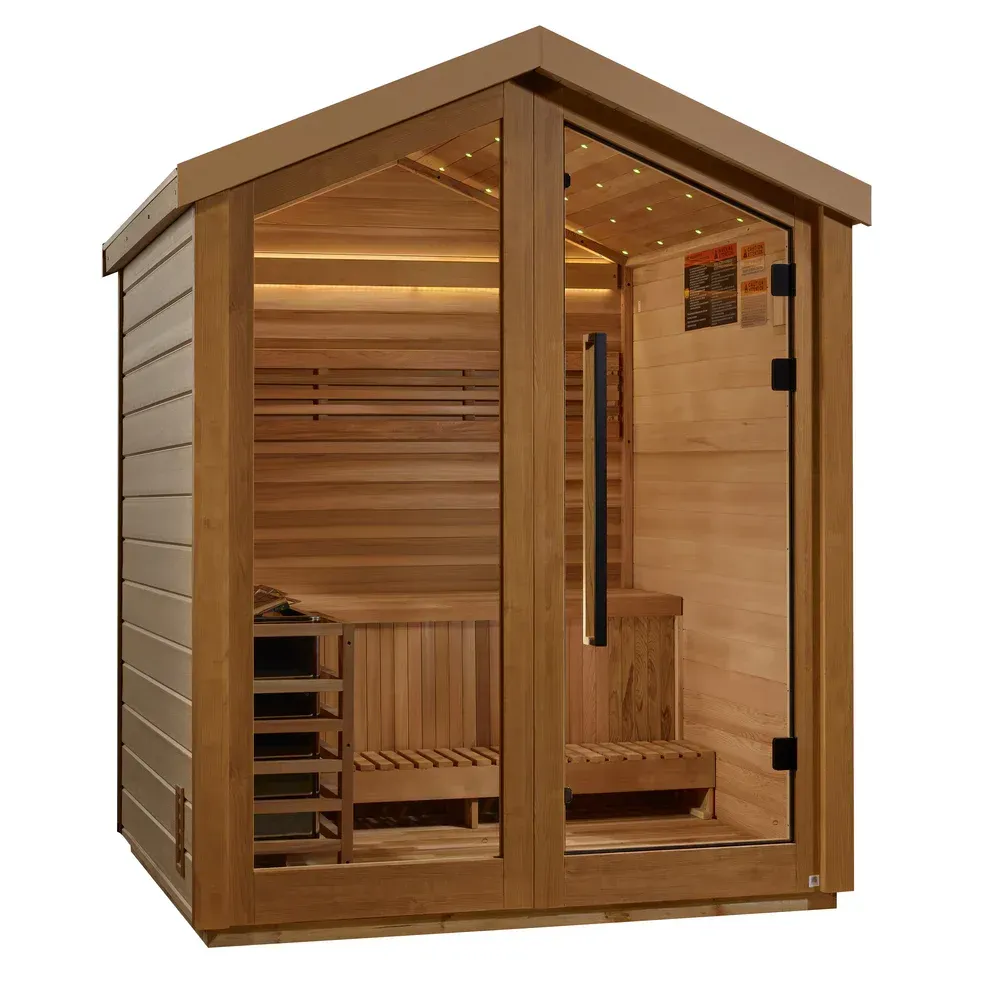 Pro 6 P6-5210-01 Near Zero EMF Far Infrared Sauna Clear Glass 1-2 Person