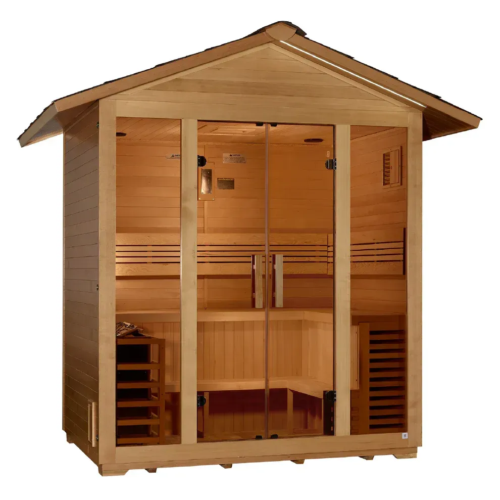 Pro 6 P6-5210-01 Near Zero EMF Far Infrared Sauna Clear Glass 1-2 Person