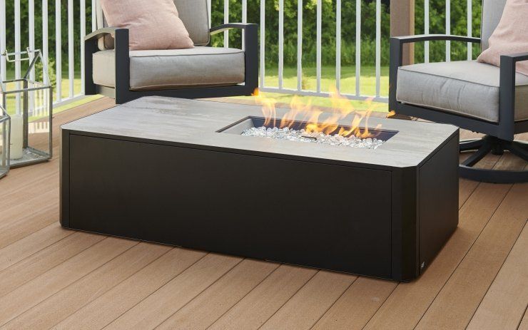 Kinney Linear Gas Fire Pit Table — Boothwyn, PA — Half Price Hot Tubs