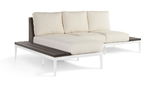 Stevie Mini-Sectional Chaise And Loveseat With Side Tables — Boothwyn, PA — Half Price Hot Tubs