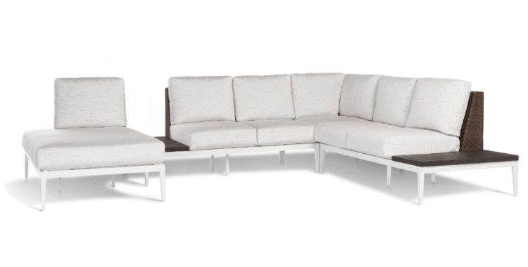 Stevie Sectional L-Shaped Asymmetrical 4pc With Side Tables And Wraparound Chaise — Boothwyn, PA — Half Price Hot Tubs