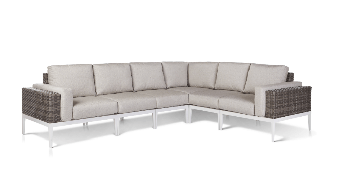 Stevie Sectional L-Shaped Asymmetrical 6pc With Bolster Pillows — Boothwyn, PA — Half Price Hot Tubs