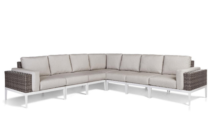 Stevie Sectional L-Shaped Symmetrical 7pc With Bolster Pillows — Boothwyn, PA — Half Price Hot Tubs