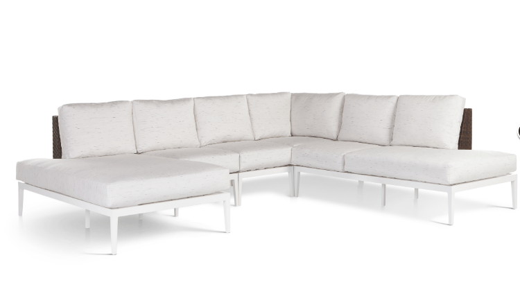 Stevie Sectional U-Shaped Asymmetrical 5pc With Chaise And Wraparound Cushions — Boothwyn, PA — Half Price Hot Tubs