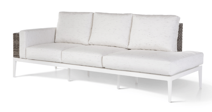 Stevie Sofa Chaise One Armed With Wraparound Cushion And Bolster Pillow — Boothwyn, PA — Half Price Hot Tubs