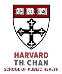 The harvard t.h. chan school of public health logo is a shield with a cross on it.