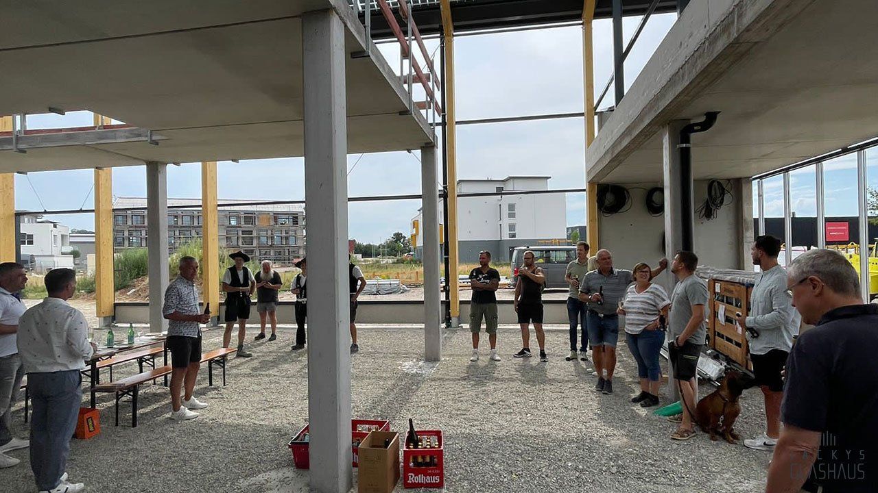 Richtfest Jackys Glashaus